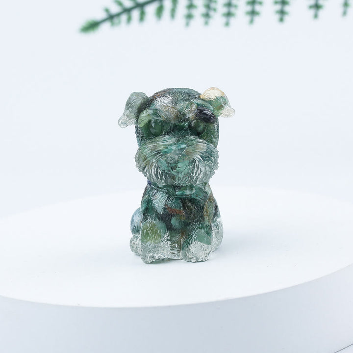 Olivenorma Crystal Gravel Epoxy Mini Schnauzer Gemstone Decoration - African Turquoise - image 2