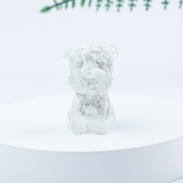 Olivenorma Crystal Gravel Epoxy Mini Schnauzer Gemstone Decoration - White Turquoise - image 81