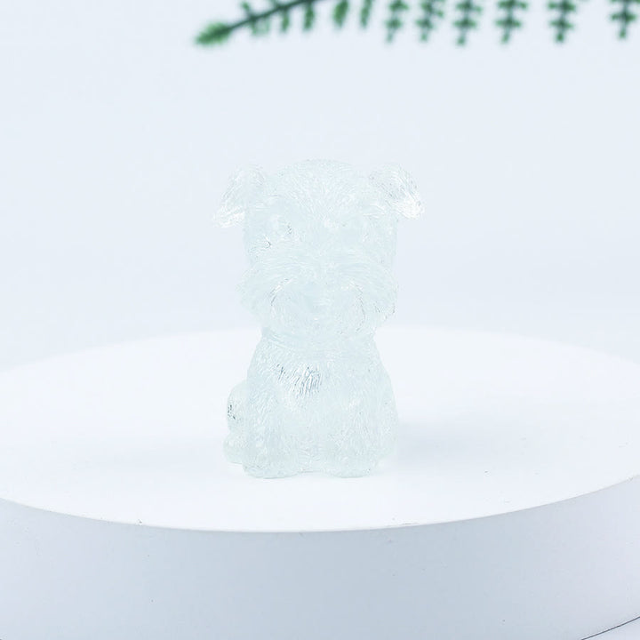 Olivenorma Crystal Gravel Epoxy Mini Schnauzer Gemstone Decoration - Clear Crystal - image 24