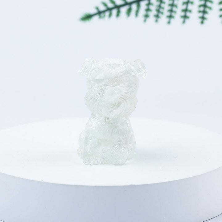 Olivenorma Crystal Gravel Epoxy Mini Schnauzer Gemstone Decoration - White Jade - image 79