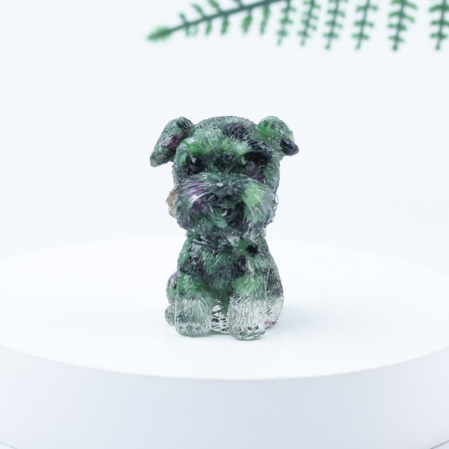Olivenorma Crystal Gravel Epoxy Mini Schnauzer Gemstone Decoration - Ruby Zoisite - image 63