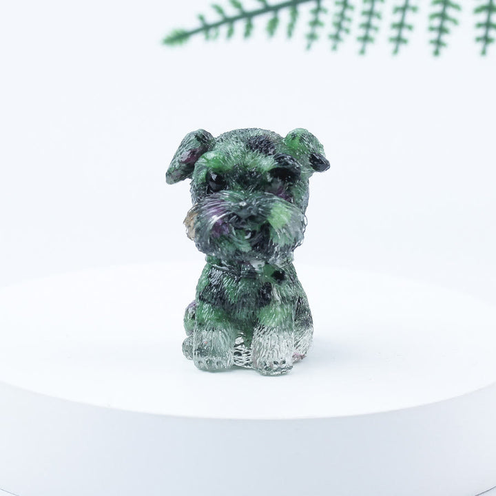 Olivenorma Crystal Gravel Epoxy Mini Schnauzer Gemstone Decoration - Ruby Zoisite - image 63