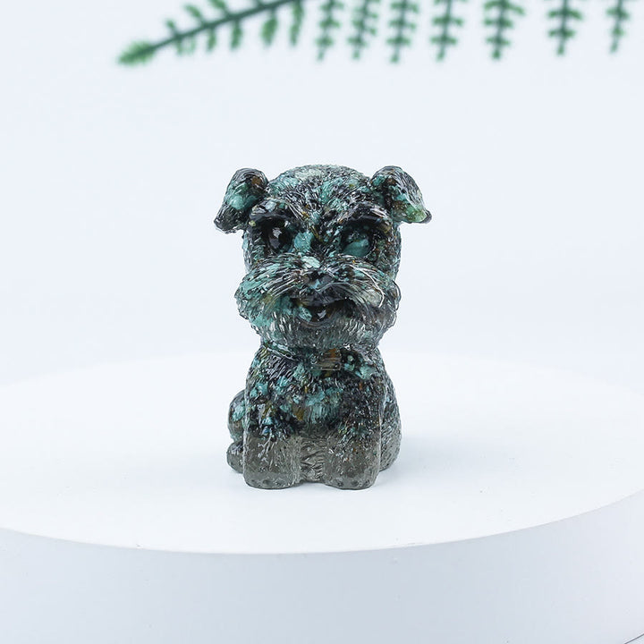 Olivenorma Crystal Gravel Epoxy Mini Schnauzer Gemstone Decoration - Original Turquoise - image 74