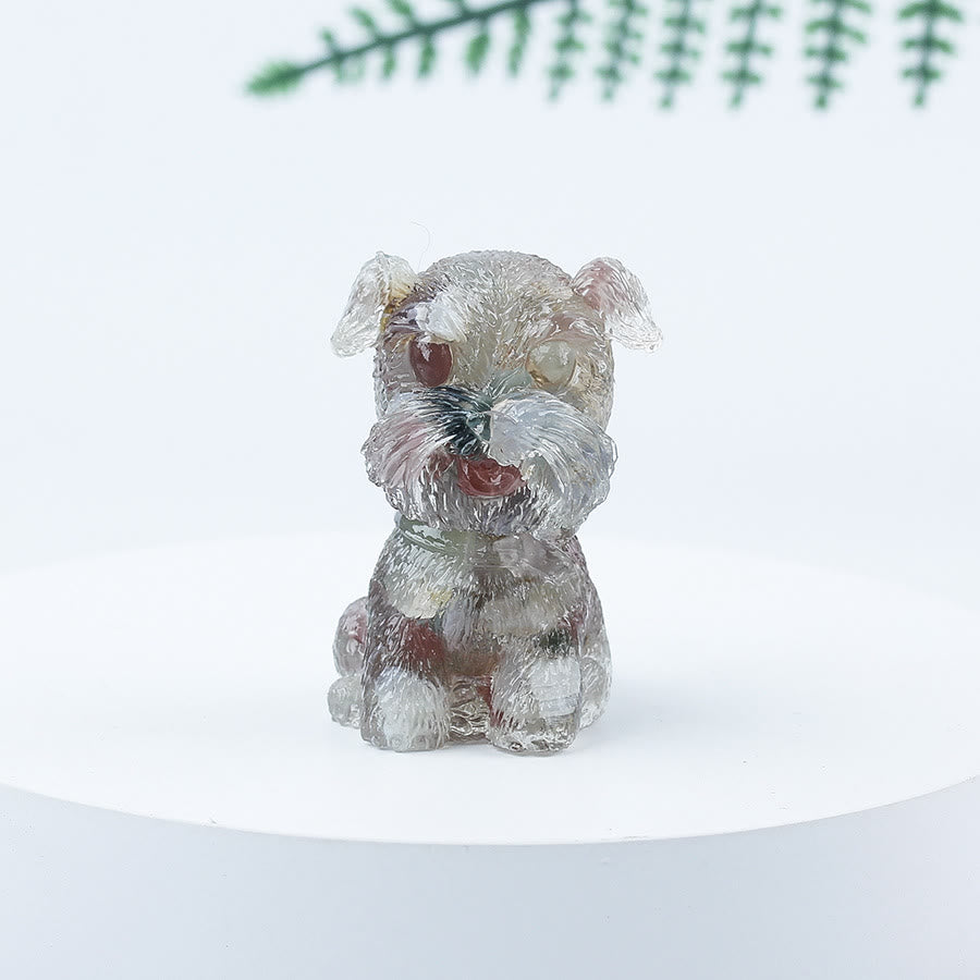 Olivenorma Crystal Gravel Epoxy Mini Schnauzer Gemstone Decoration - Agate - image 4