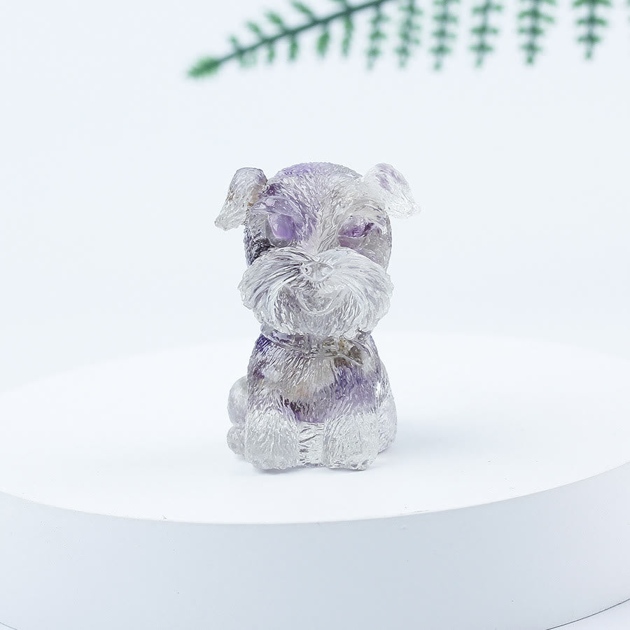 Olivenorma Crystal Gravel Epoxy Mini Schnauzer Gemstone Decoration - Lepidolite - image 41