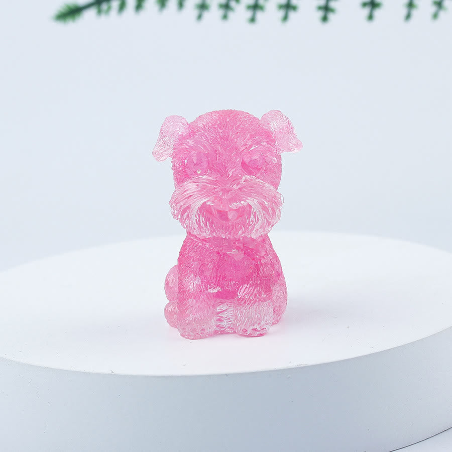 Olivenorma Crystal Gravel Epoxy Mini Schnauzer Gemstone Decoration - Pink Crystal - image 49