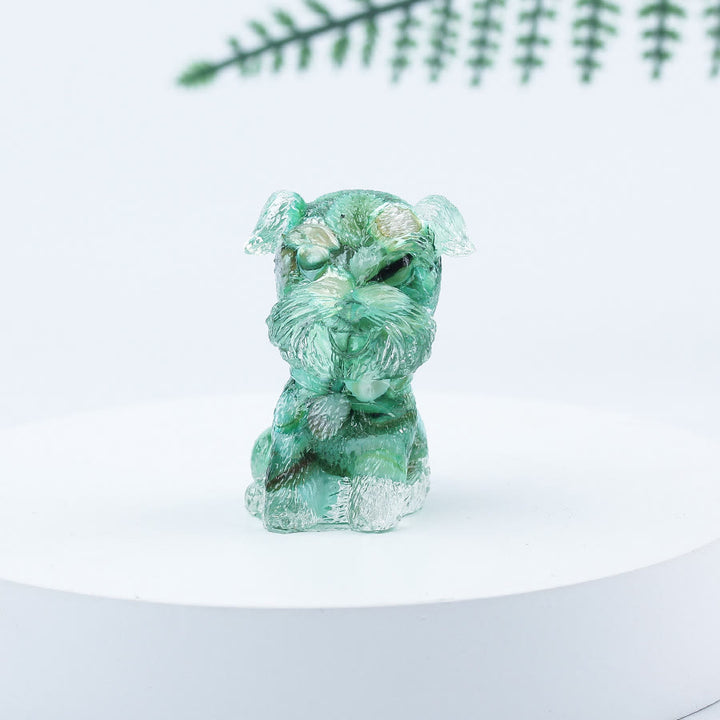 Olivenorma Crystal Gravel Epoxy Mini Schnauzer Gemstone Decoration - Malachite - image 43