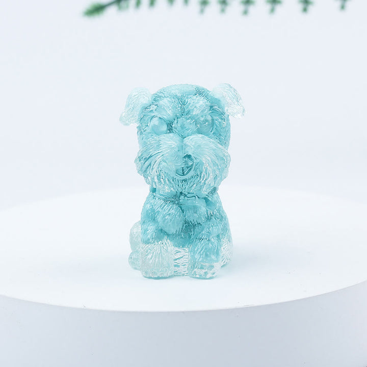 Olivenorma Crystal Gravel Epoxy Mini Schnauzer Gemstone Decoration - High Quality Turquoise - image 77