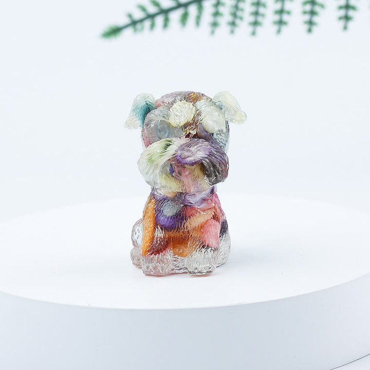 Olivenorma Crystal Gravel Epoxy Mini Schnauzer Gemstone Decoration - Colored Shell - image 90