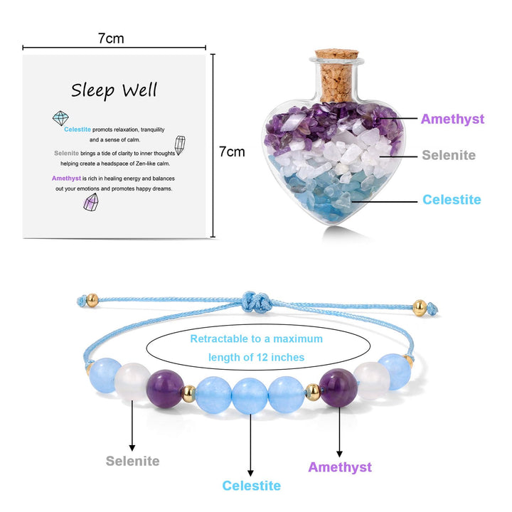 Olivenorma Healing Gift Wish Bottle Natural Crystal Bracelet - image 4