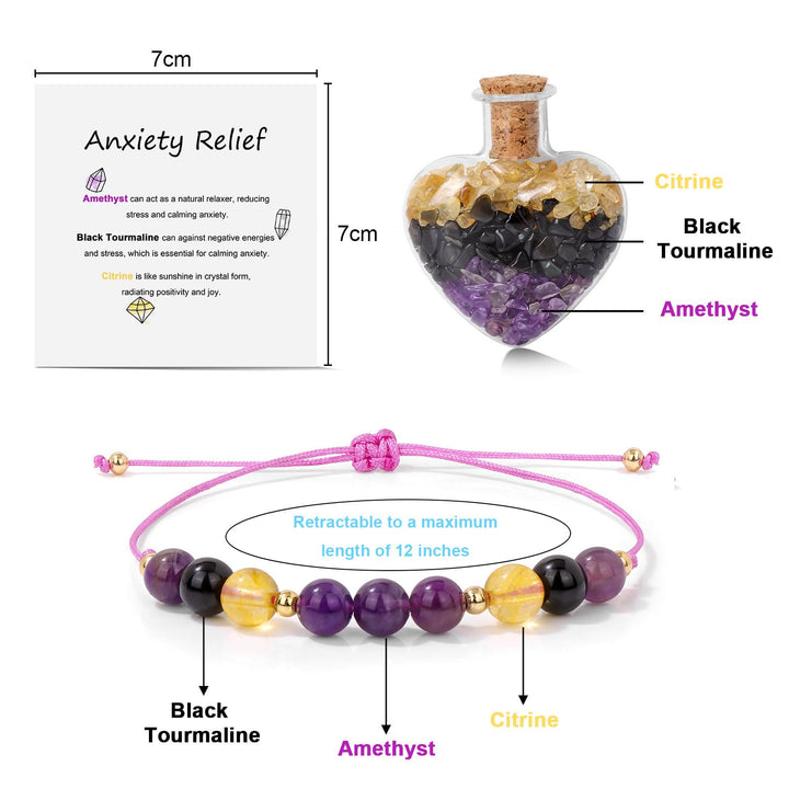 Olivenorma Healing Gift Wish Bottle Natural Crystal Bracelet - image 10