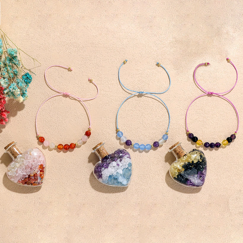 Olivenorma Healing Gift Wish Bottle Natural Crystal Bracelet - image 18