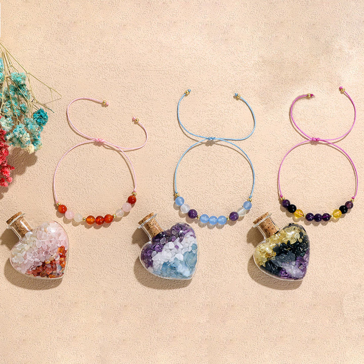 Olivenorma Healing Gift Wish Bottle Natural Crystal Bracelet - image 18