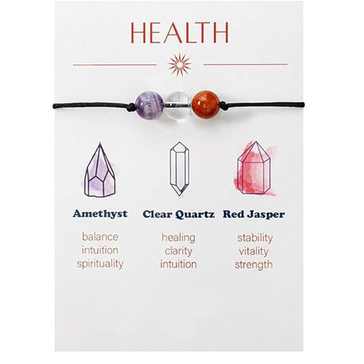 Olivenorma 9Pcs Natural Stone Healing Crystal Yoga Wish Bracelet - Health - image 5