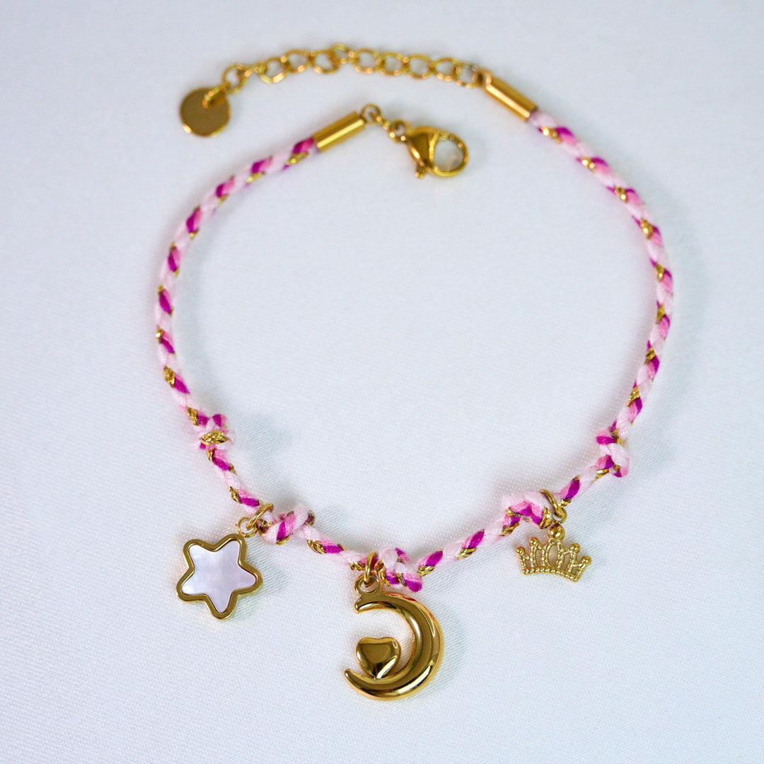 Olivenorma Colorful Braided Rope Natural Stone Pendant Necklace - Moon & Star Bracelet - image 38
