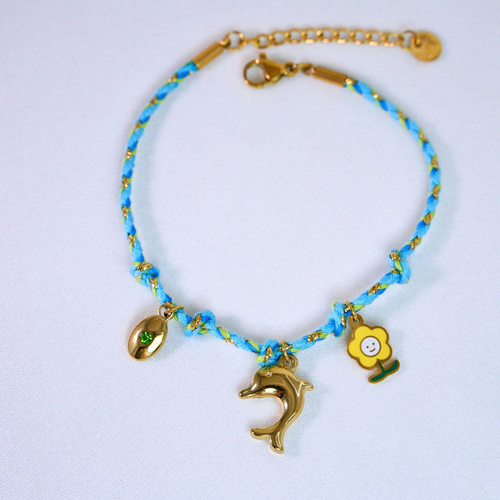 Olivenorma Colorful Braided Rope Natural Stone Pendant Necklace - Dolphin Bracelet - image 35