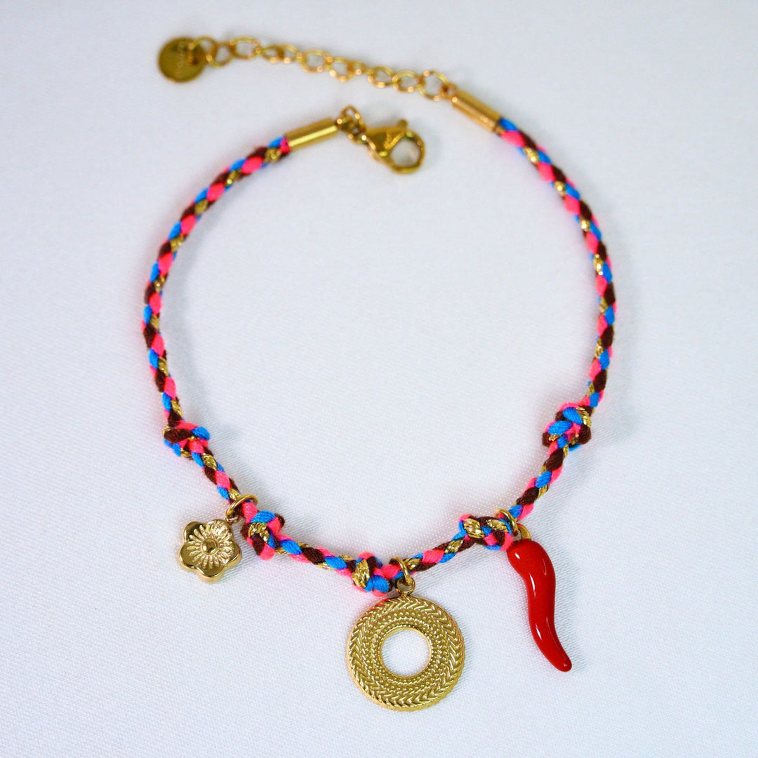 Olivenorma Colorful Braided Rope Natural Stone Pendant Necklace - Chili Bracelet - image 39