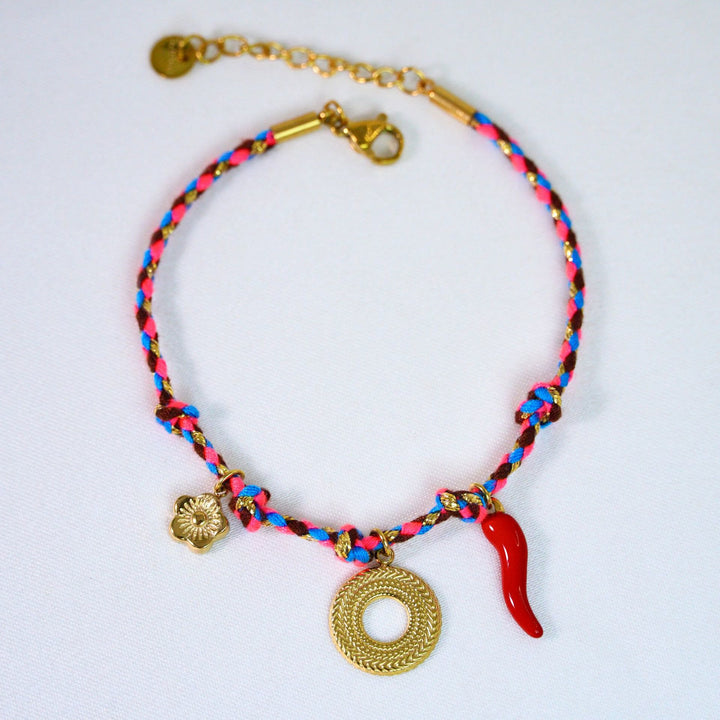 Olivenorma Colorful Braided Rope Natural Stone Pendant Necklace - Chili Bracelet - image 39