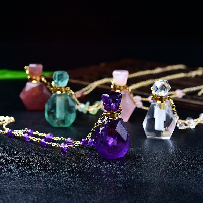 Olivenorma Natural Stone Essential Oil Diffuser Bottle Necklace - image 21