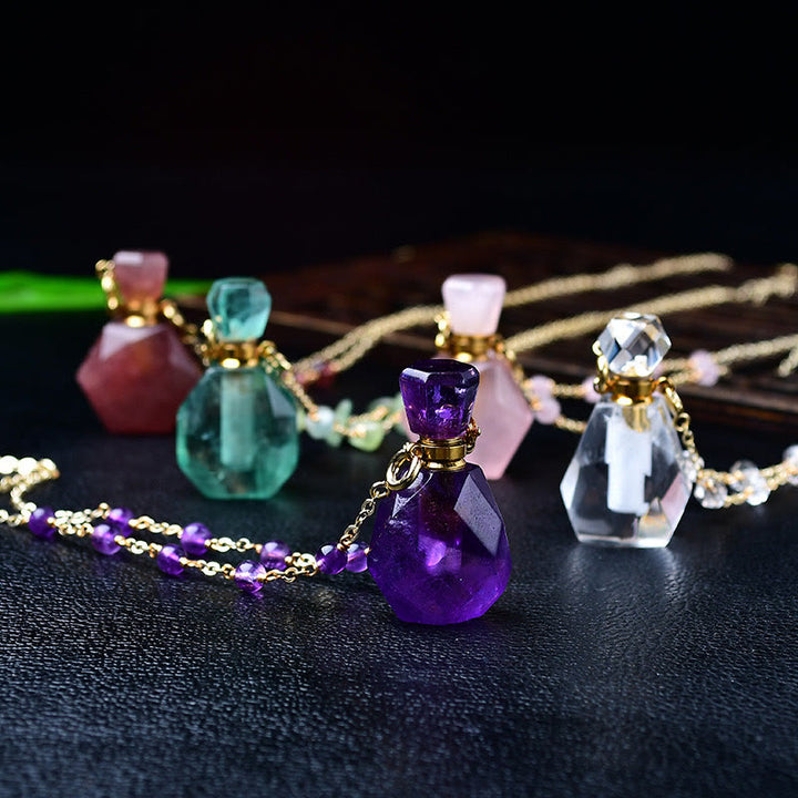 Olivenorma Natural Stone Essential Oil Diffuser Bottle Necklace - image 21