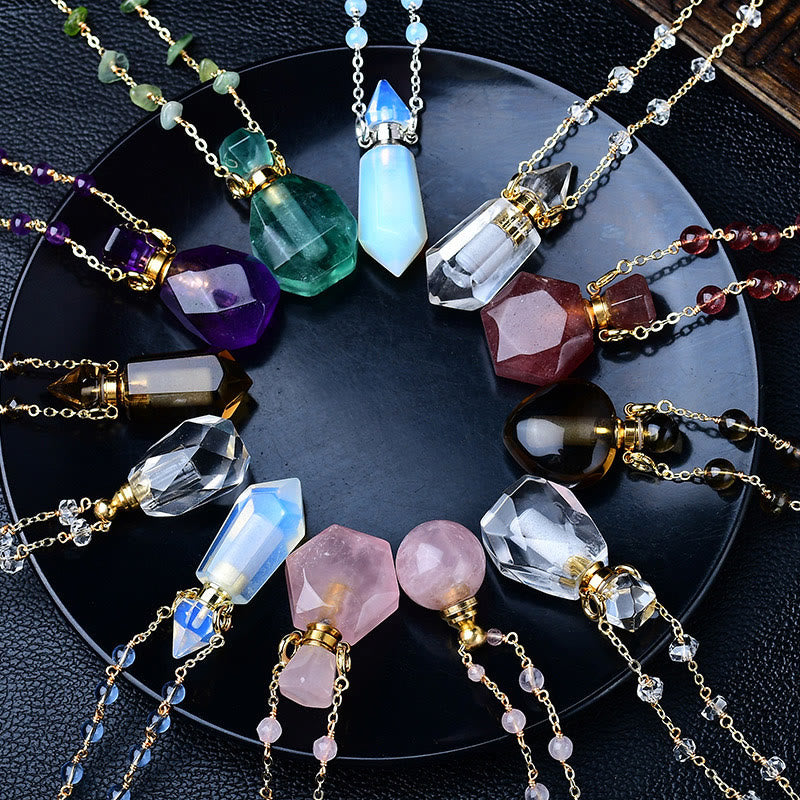 Olivenorma Natural Stone Essential Oil Diffuser Bottle Necklace - image 0