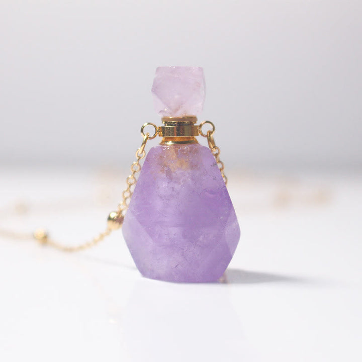 Olivenorma Amethyst Essential Oil Diffuser Bottle Necklace - Diamond Bottle - image 4