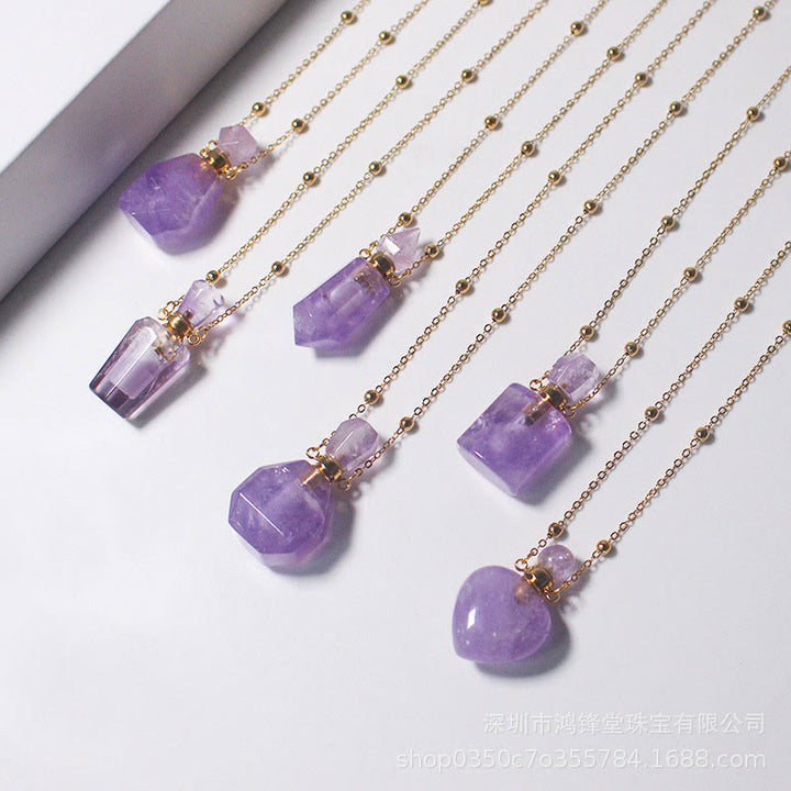 Olivenorma Amethyst Essential Oil Diffuser Bottle Necklace - image 0