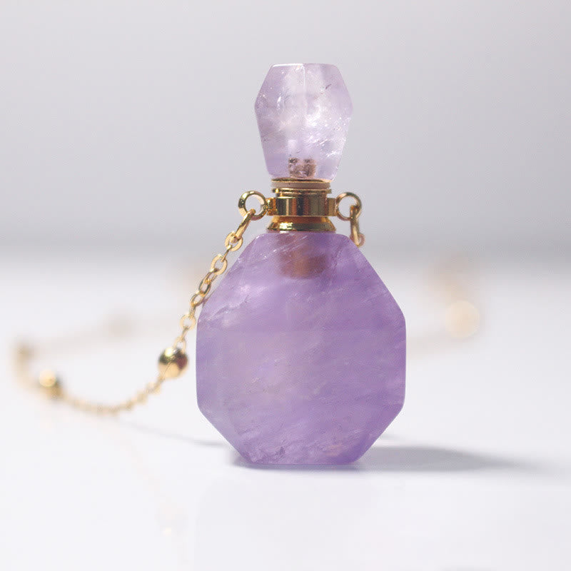 Olivenorma Amethyst Essential Oil Diffuser Bottle Necklace - Wide Bottle - image 3