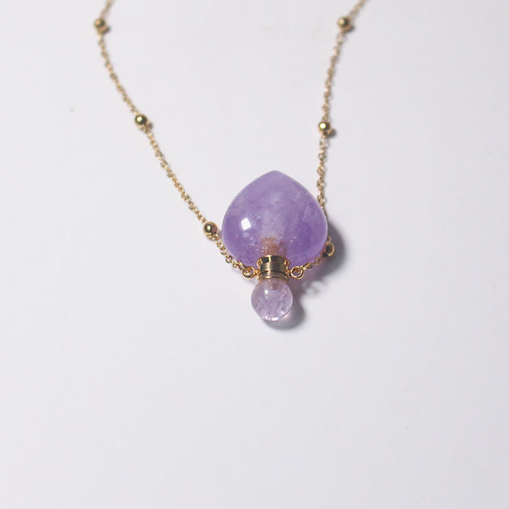 Olivenorma Amethyst Essential Oil Diffuser Bottle Necklace - Heart-shaped Bottle - image 6