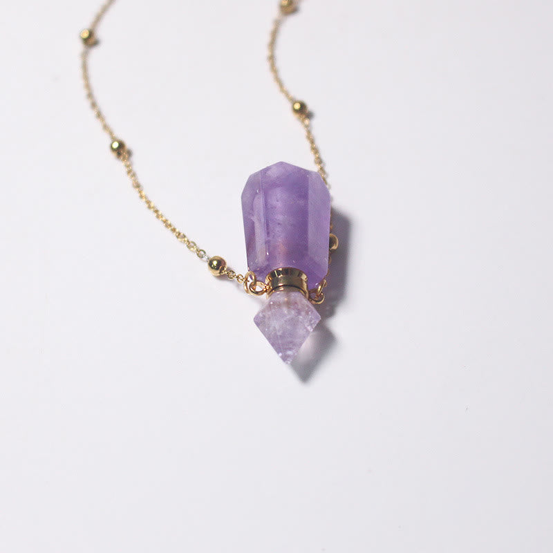 Olivenorma Amethyst Essential Oil Diffuser Bottle Necklace - Pendulum Bottle - image 5