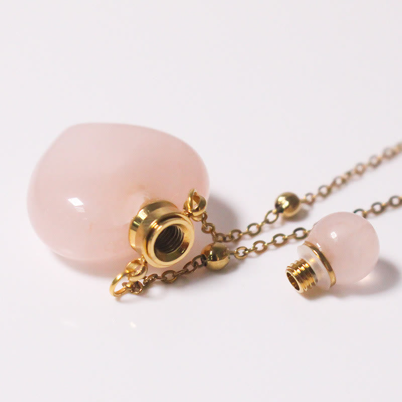 Olivenorma Crystal Essential Oil Diffuser Heart Bottle Necklace - image 9