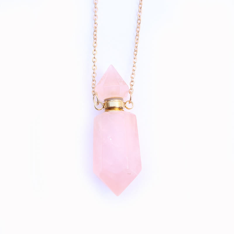 Olivenorma Essential Oil Diffuser Pendulum Bottle Necklace - Rose Quartz - image 15