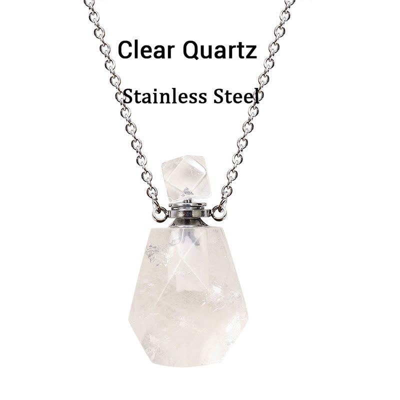 Olivenorma Crystal Essential Oil Diffuser Perfume Bottle Necklace - Clear Crystal - image 4