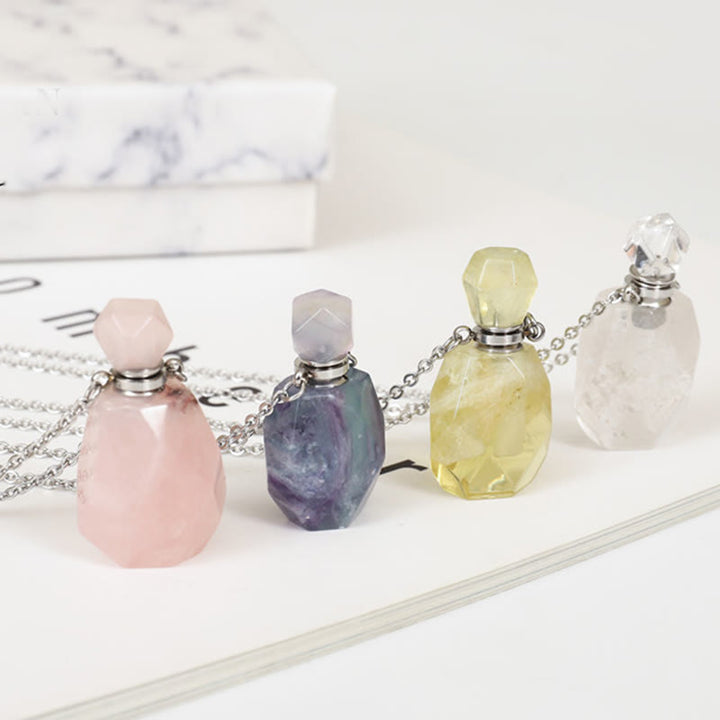 Olivenorma Crystal Essential Oil Diffuser Perfume Bottle Necklace - image 24