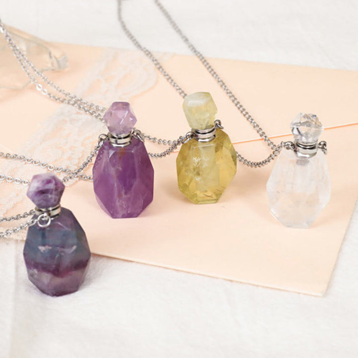 Olivenorma Crystal Essential Oil Diffuser Perfume Bottle Necklace - image 25