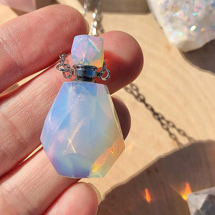 Olivenorma Crystal Essential Oil Diffuser Perfume Bottle Necklace - Opalite - image 14