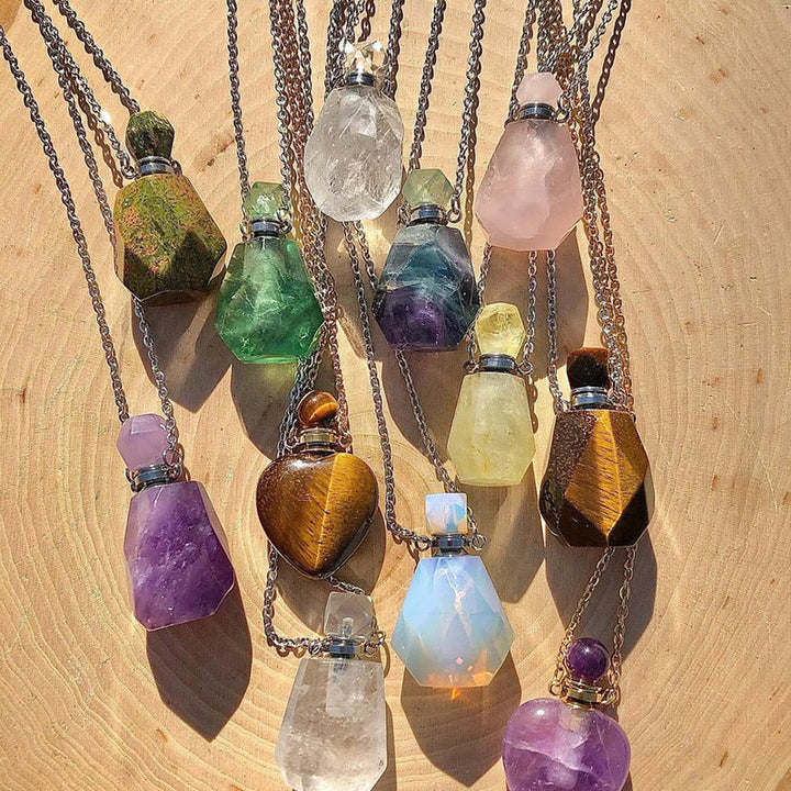 Olivenorma Crystal Essential Oil Diffuser Perfume Bottle Necklace - image 27