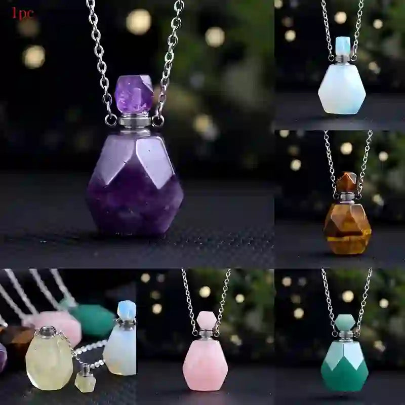 Olivenorma Essential Oil Diffuser Square Cut Perfume Bottle Necklace - image 14
