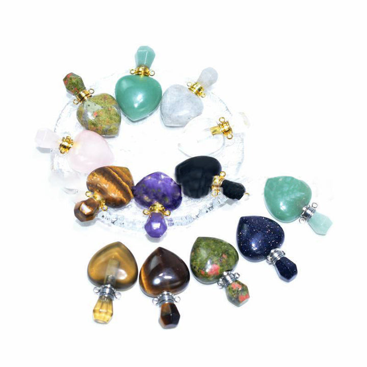 Olivenorma Crystal Essential Oil Diffuser Love Bottle Necklace - image 26