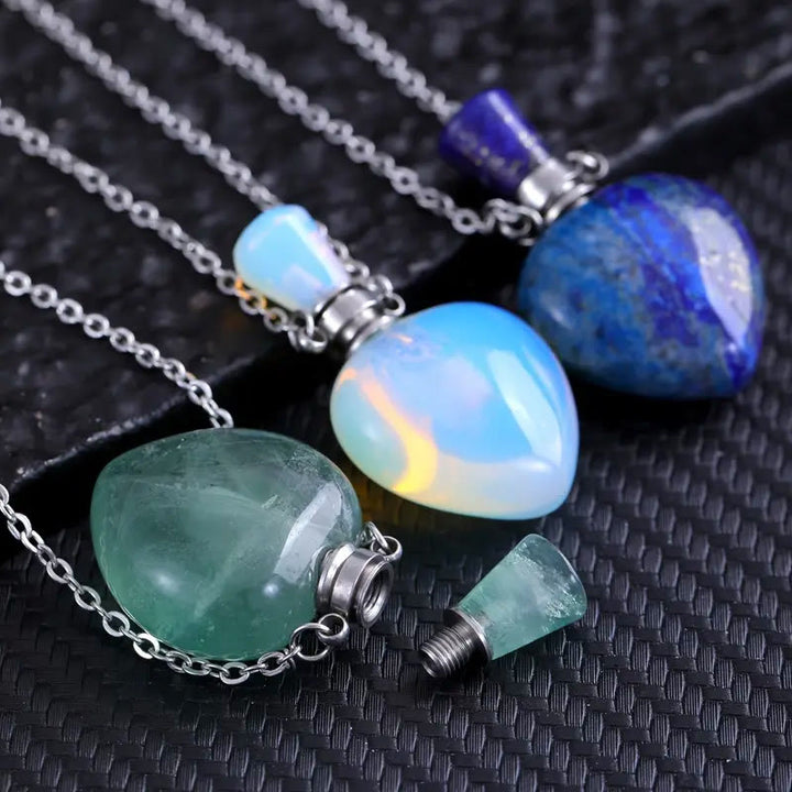 Olivenorma Crystal Essential Oil Diffuser Love Bottle Necklace - image 0