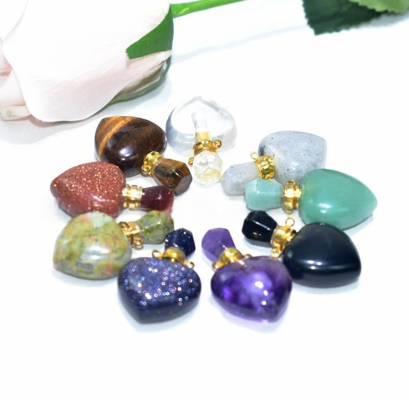 Olivenorma Crystal Essential Oil Diffuser Love Bottle Necklace - image 25