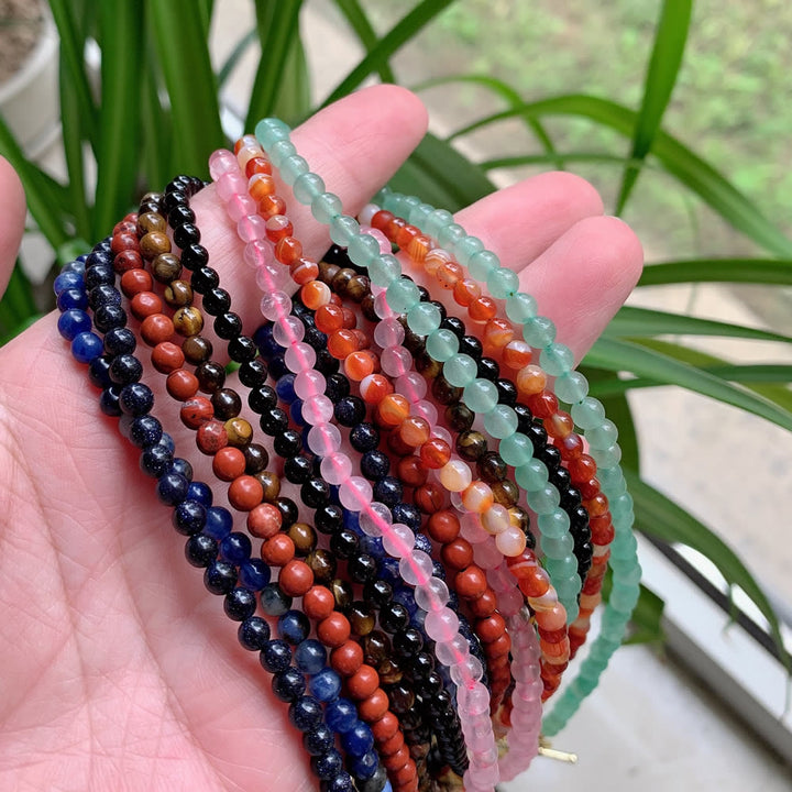 Olivenorma Hexagonal Column Pendant Natural Stone Beaded Necklace - image 28