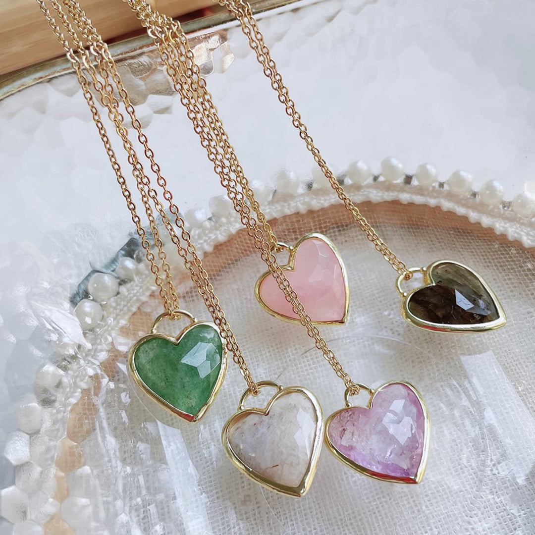 Olivenorma Crystal Heart Cut Pendant Stainless Steel Necklace - image 20