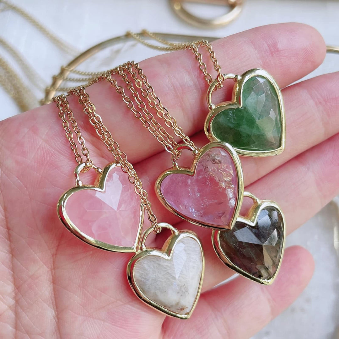 Olivenorma Crystal Heart Cut Pendant Stainless Steel Necklace - image 21