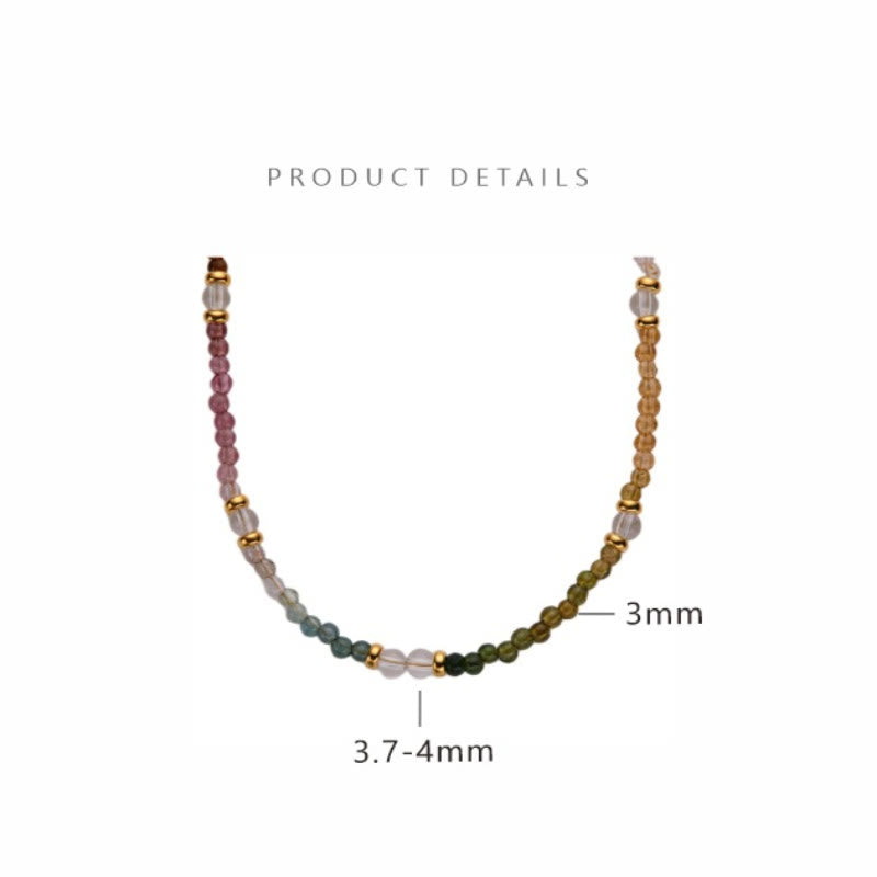 Olivenorma 3mm Natural Tourmaline Beaded Bracelet Necklace - image 7