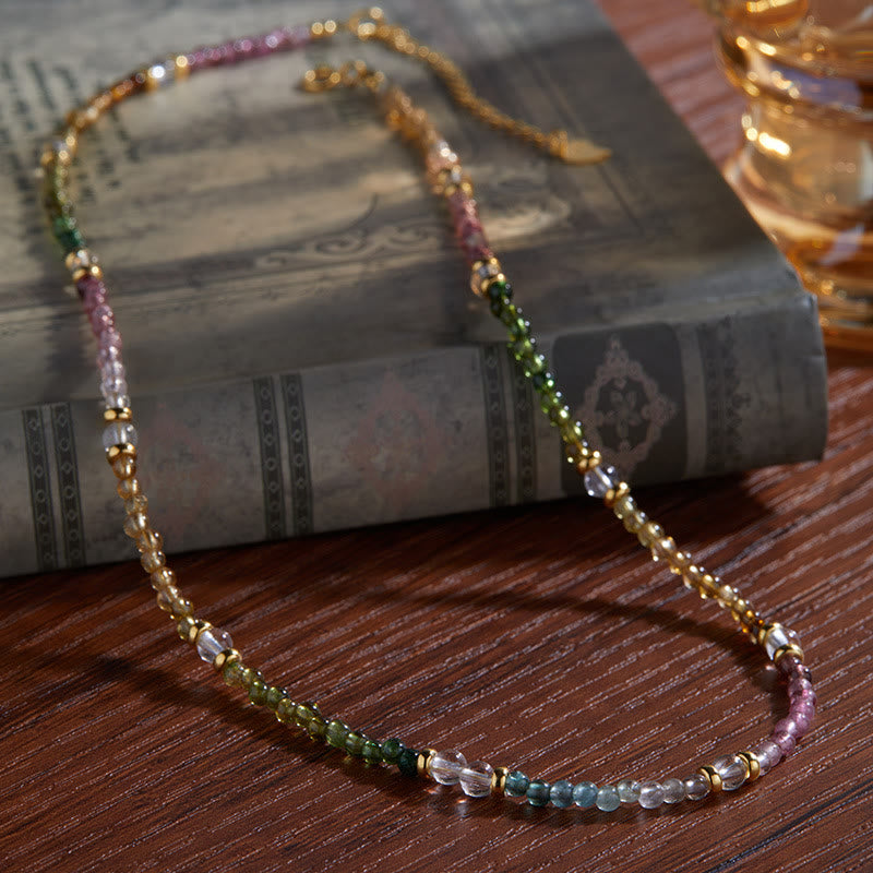 Olivenorma 3mm Natural Tourmaline Beaded Bracelet Necklace - image 5