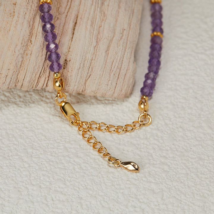 Olivenorma Natural Amethyst Beads Flower Pendant Bracelet Necklace - image 7