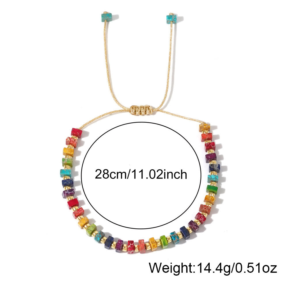 Olivenorma Square Cut Natural Color Emperor Stone Necklace - image 24
