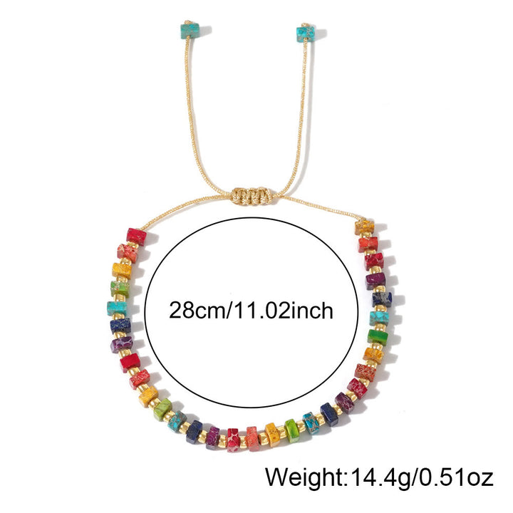 Olivenorma Square Cut Natural Color Emperor Stone Necklace - image 24
