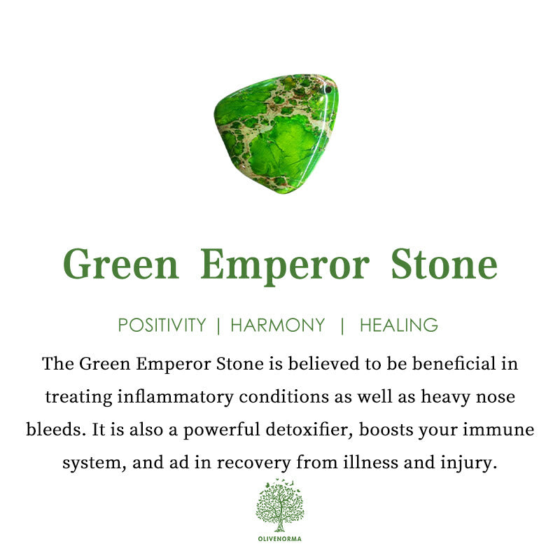 Olivenorma Square Cut Natural Color Emperor Stone Necklace - image 14